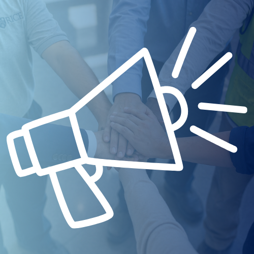 Various employees joining hands