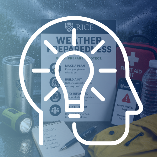 Weather preparedness items and checklist