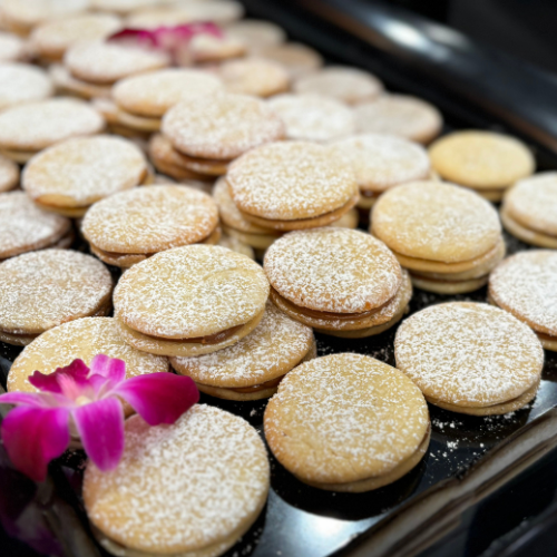 alfajores on a tray