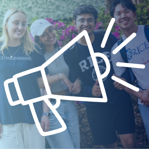 Rice Students posing for a picture