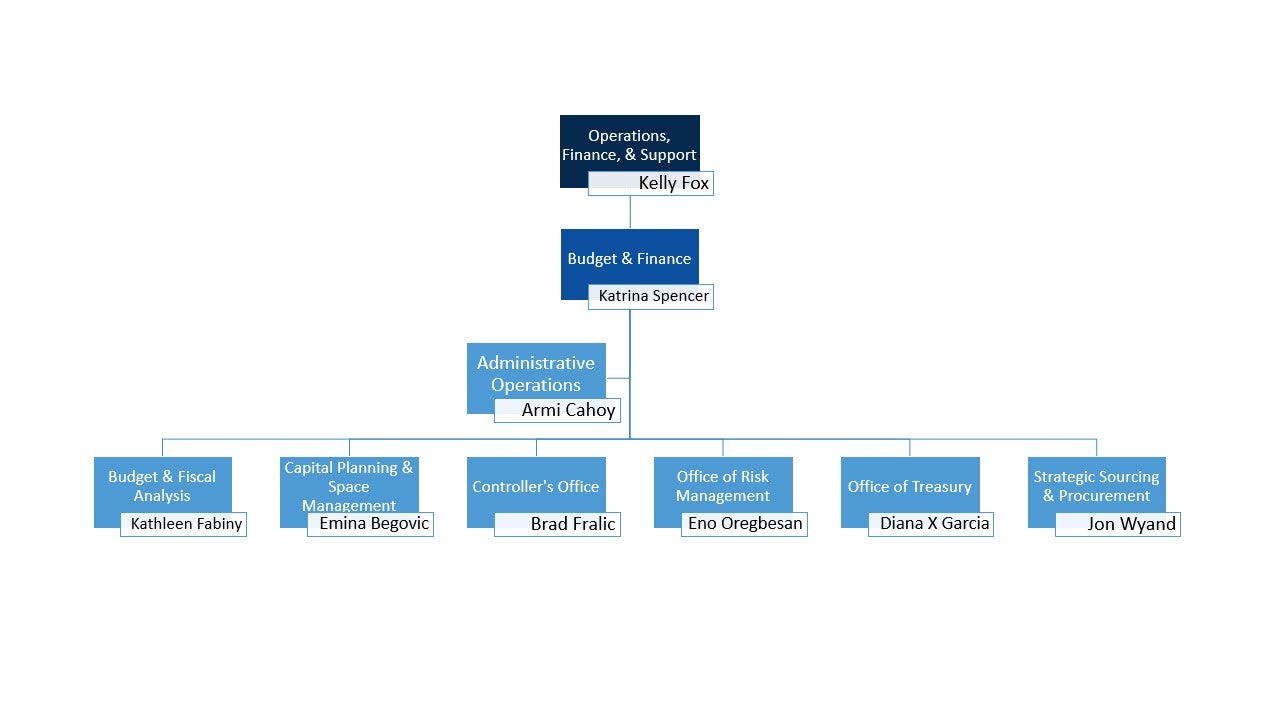 Budget and Finance Org Chart