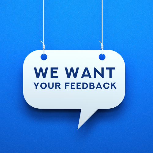 we want feedback bubble