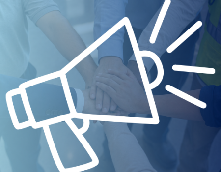 Various employees joining hands